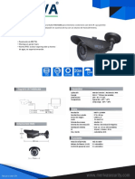 Cam Bullet Mbas200 800tvl 3.6mm Cmos Ir-Cut 20mir