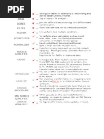 Informatica Shortcuts