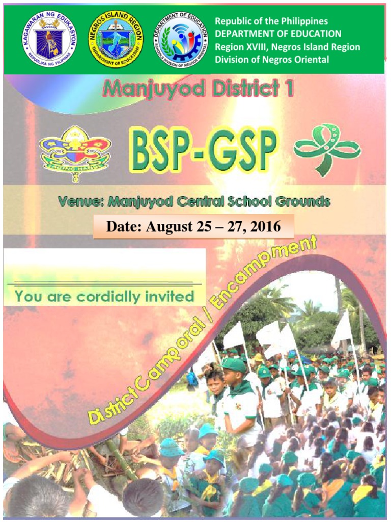 2016 - 17 District BSP GSP Joint Camporal Aug 25 27 2016 | PDF