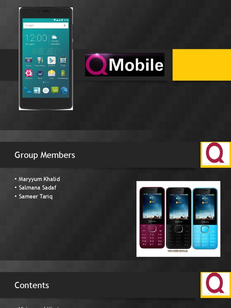 Qmobile Product Extension PDF Market Segmentation Mobile Phones