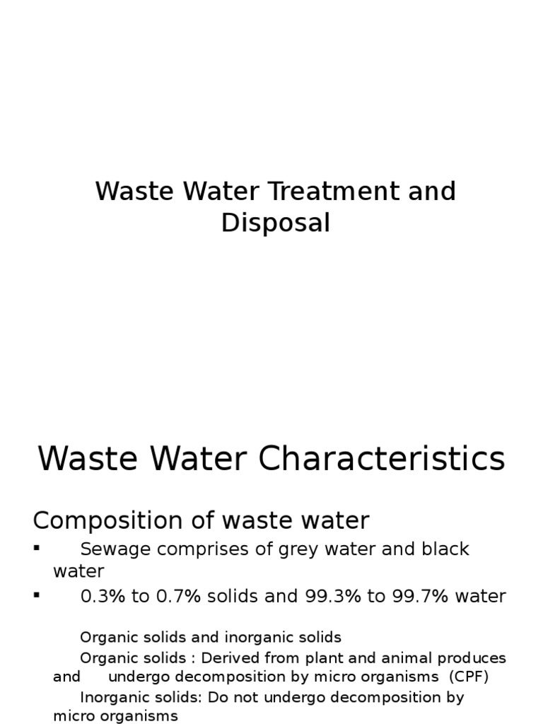 Wastewater Treatment Overview | PDF | Sewage Treatment | Sanitary Sewer