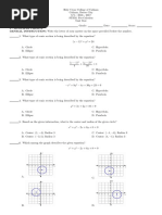 Pre-Calculus Test