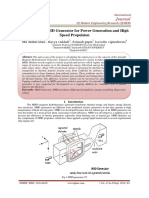 Case Study of MHD Generator for Power Generation and High Speed Propulsion