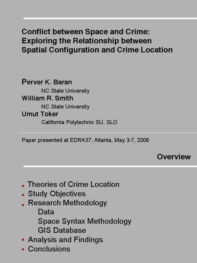 1-Conflict Between Space and Crime - Exploring The Relationship Between ...