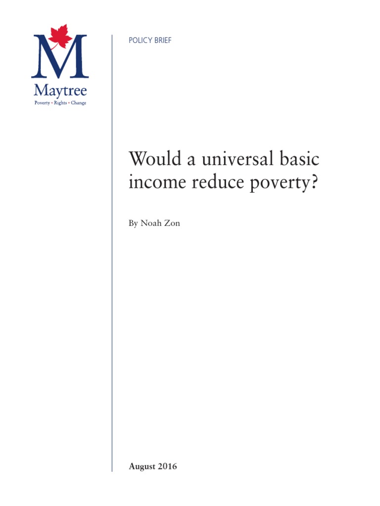 Policy Brief Basic Income | PDF | Welfare | Poverty