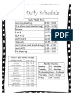 Daily Schedule 2016-2017