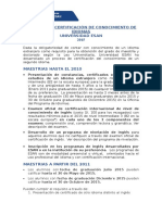 Informacion Certificacion Conocimiento Idiomas 2015