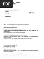 Cambridge English Business Vantage Sample Paper 1 Listening v2