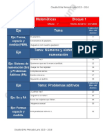 Dosificacion Matemáticas 2015-2016