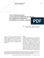 Não À Retratação? O Lugar Da Intervenção Penal No Crime de Violência Doméstica