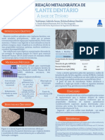 Análise metalográfica de uma amostra de implante dentário a base de Ti