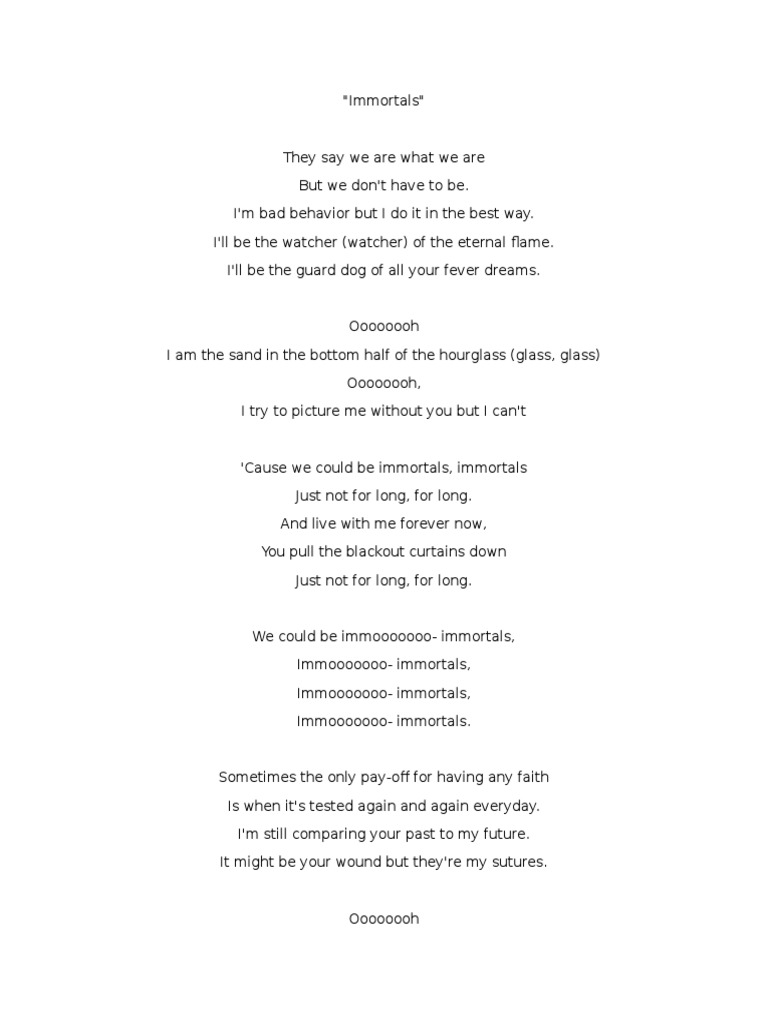 immortals-lyrics-pdf