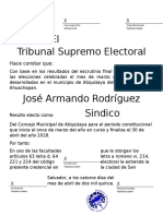 Credencial de Sindico