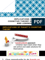 Implications of Piaget'S Cognitive Theory in Teaching and Learning Process