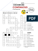 Crossword Present Continuous