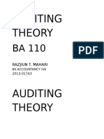 Auditing Theory: Razjiun T. Mahari