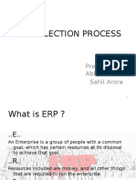 Erp Selection Process Sahil and Abhishek