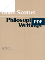 John Duns Scotus, Allan B. Wolter Philosophical Writings A Selection PDF