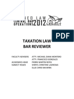 Taxation Law Bar Reviewer