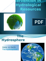 Human Intervention in Hydrological Resources