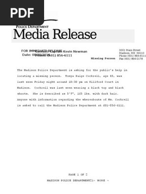 MPD - Missing Person