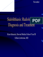 Sialolithiasis: Radiological Diagnosis and Treatment: November