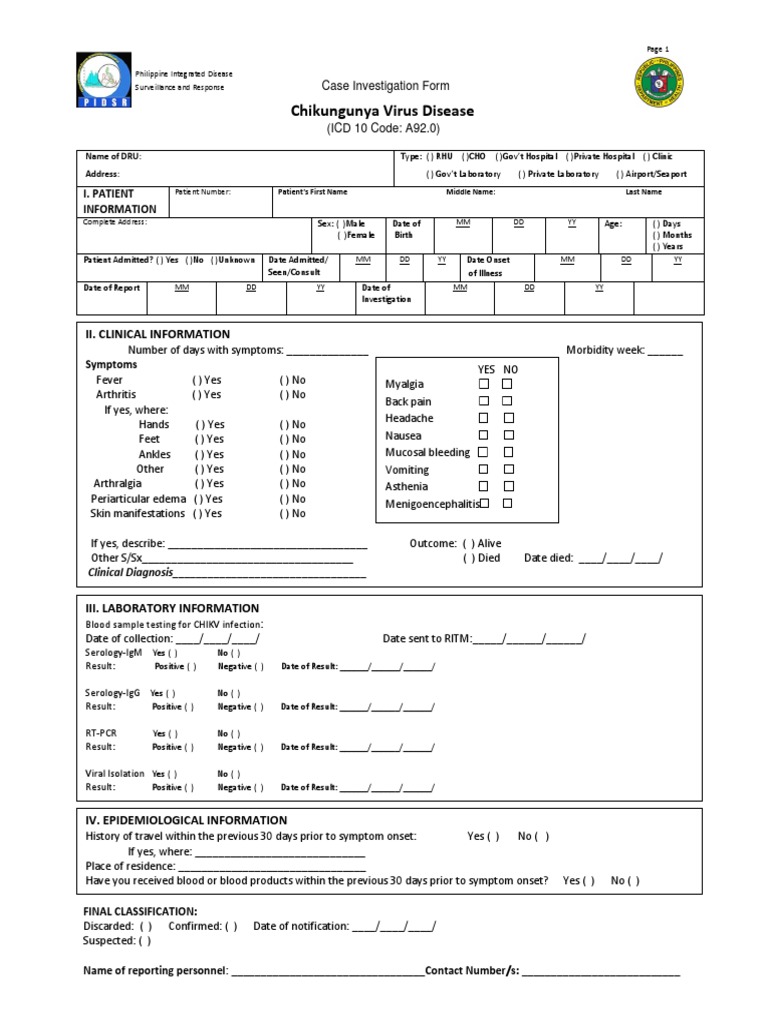 Chikungunya Virus Disease Ii. Clinical Information PDF Microbiology Medical Specialties