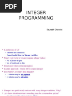 Integer Programming: Saurabh Chandra