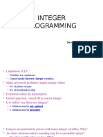 Integer Programming: Saurabh Chandra