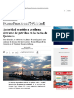Autoridad Marítima Confirma Derrame de Petróleo en La Bahía de Quintero _ Nacional _ LA TERCERA