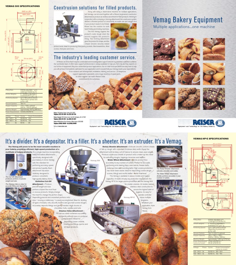 Coextrusion Solutions For Filled Products. Vemag Bakery Equipment