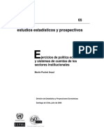 CEPAL (2008) Ejercicios de Política Económica y Sistemas de Cuentas de Los Sectores Institucionales