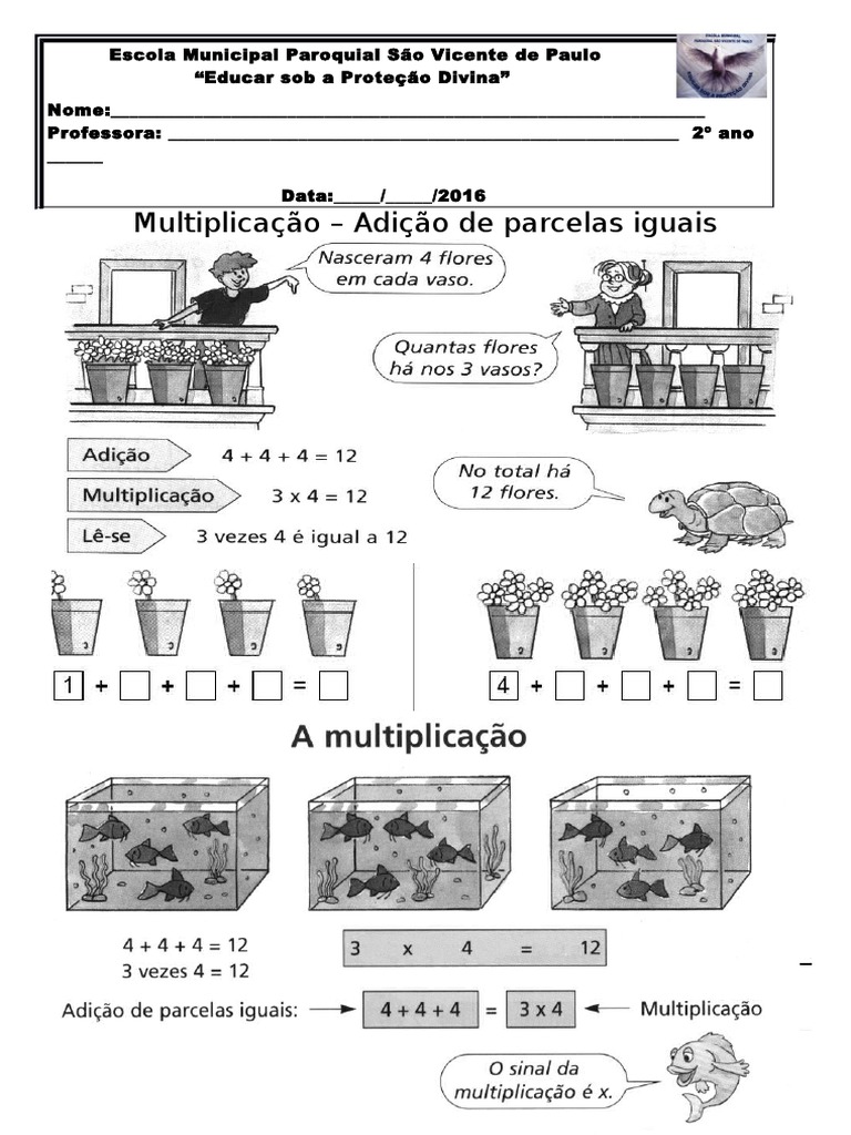 Método de Multiplicação Através da Adição de Parcelas Iguais em uma ...