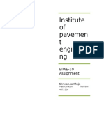 Institute of Pavemen T Engineeri NG: BIWE-10 Assignment