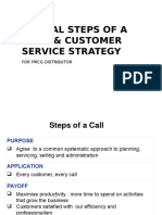 Typical Steps of A Call & Customer Service Strategy: For FMCG Distributor