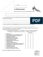 Music Class Self Assessment