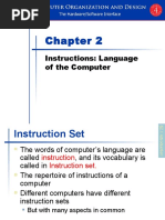 Instructions: Language of The Computer