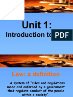 Unit 1:: Introduction To Law