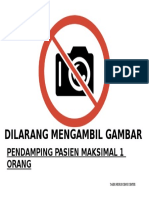 Dilarang Mengambil Gambar