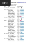 NBA 2016-2017 Schedule PDF