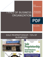 Types of Business Organization