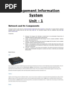 Management Information System Unit - 1: Network and Its Components