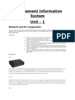 Management Information System Unit - 1: Network and Its Components