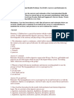 50 Item Gastrointestinal Health Problems Test Drill Keys