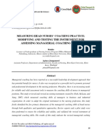 Measuring Head Nurses Coaching Practice - Modifying and Testing The Instrument For Assessing Managerial Coaching Skills