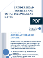 Income Under Head Other Sources and Total Income