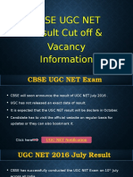 UGC NET July Result, Cut Off & Vacancy Information