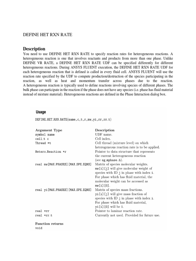 Heterogeneous Reaction Rate Definition | PDF | Technology & Engineering