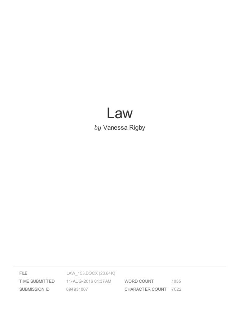 Law Document by Vanessa Rigby | PDF