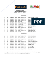 Calendario Solo Partite Unieuro 16 17